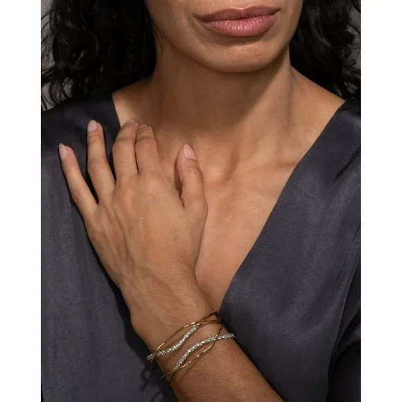 Alexis Bittar Solanales Crystal Cuff Bracelet - Champagne - 50200 - Picture 8 of 14